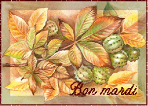 Gif animé Bon mardi feuilles